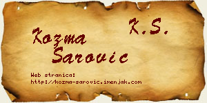 Kozma Šarović vizit kartica